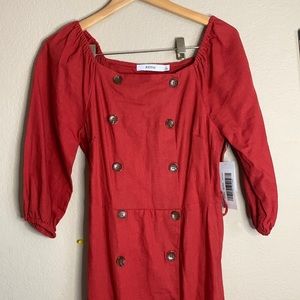Rustic red-orange dress